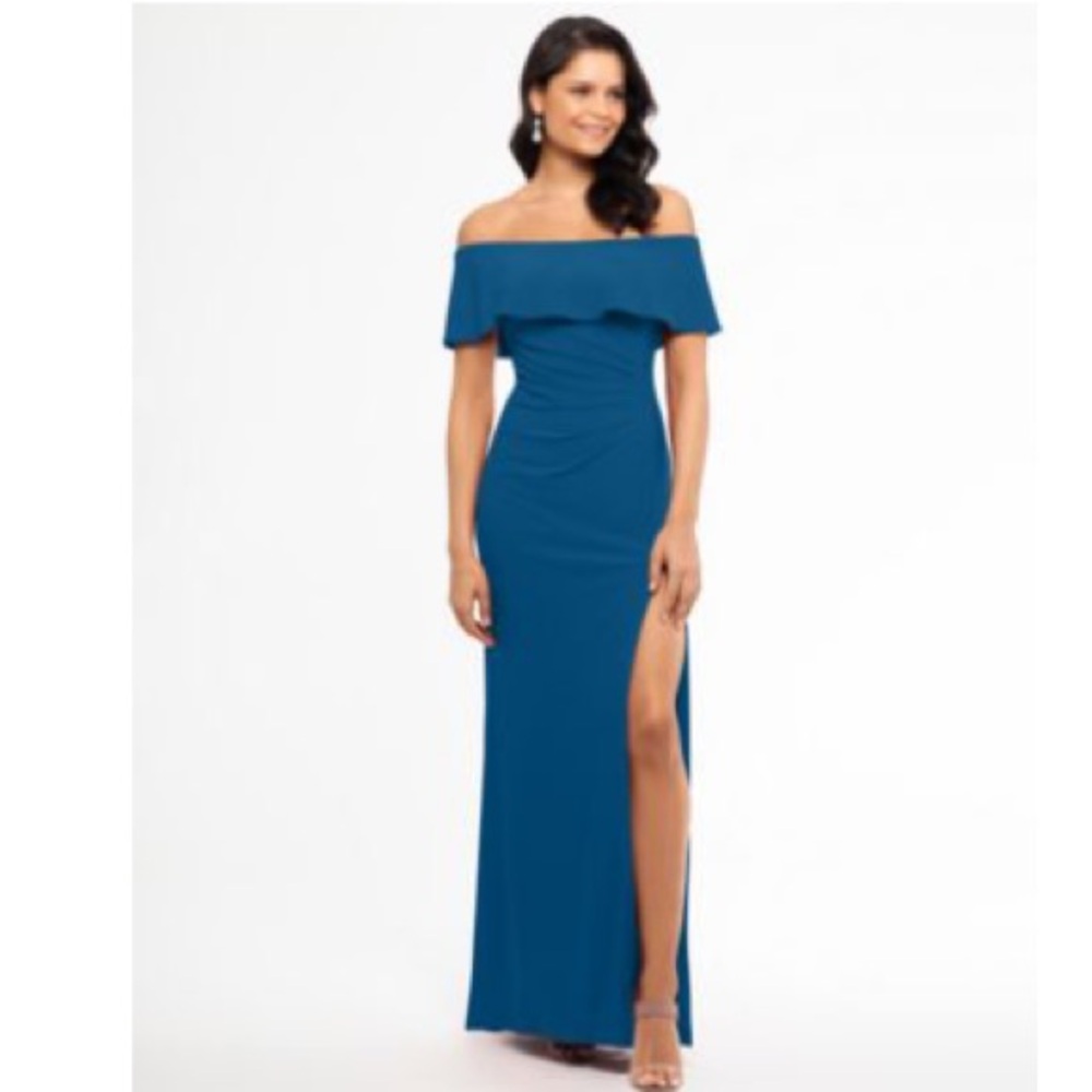 Off shoulder mallard dress